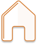 White house icon with an orange border